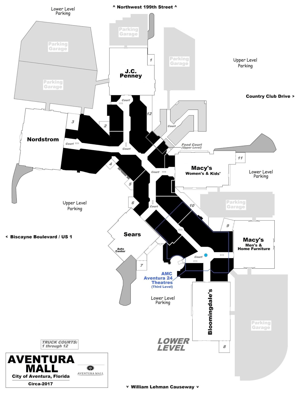 Aventura Mall Topo Map FL, Miami-Dade County (North Miami Area)