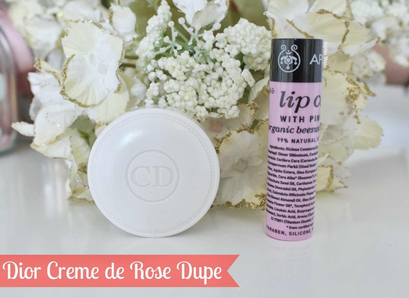 Dior Creme de Rose Lip Balm Dupe ft Apivita Sophia Meola A Beauty