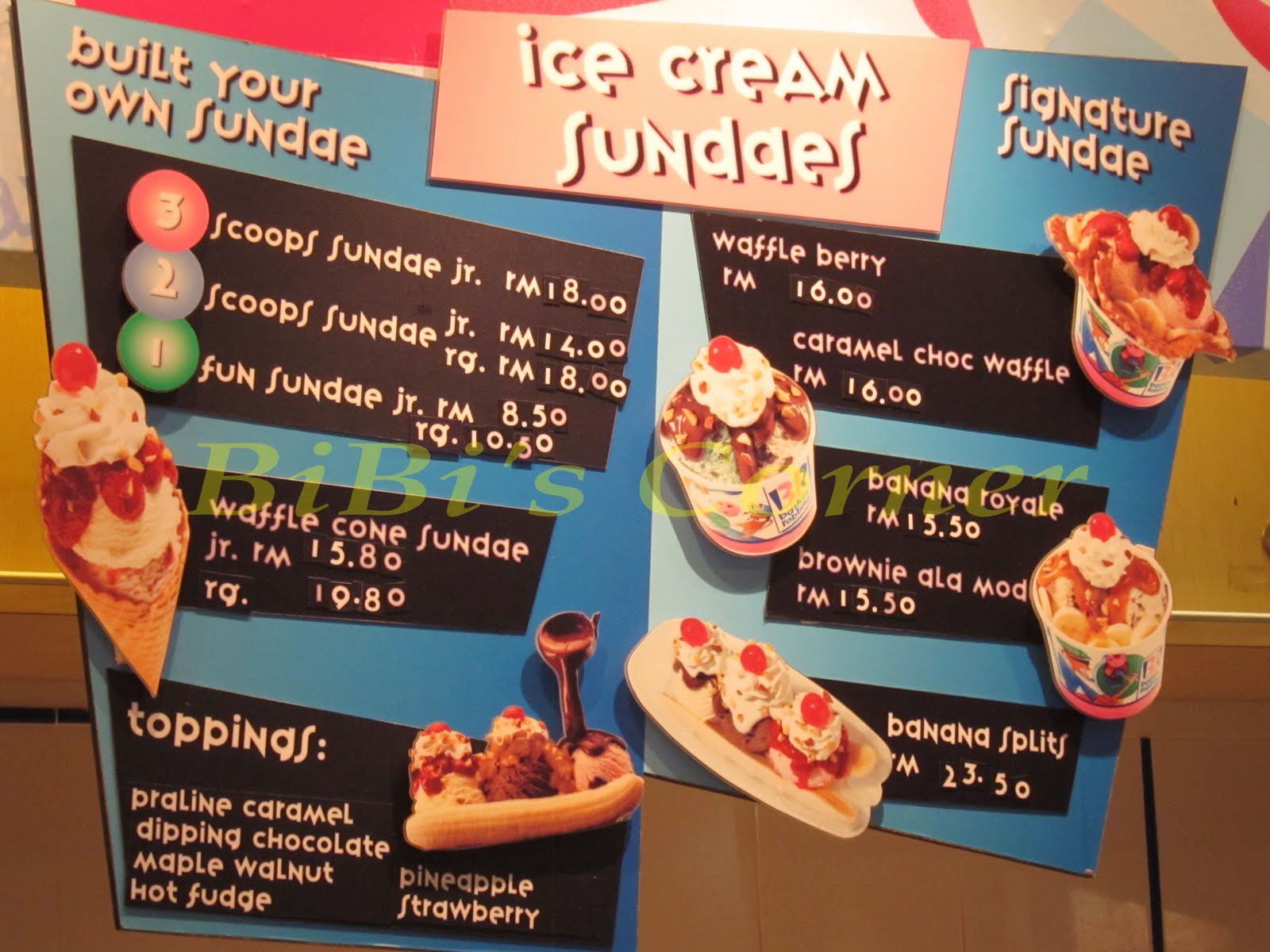 baskin robbins malaysia menu
