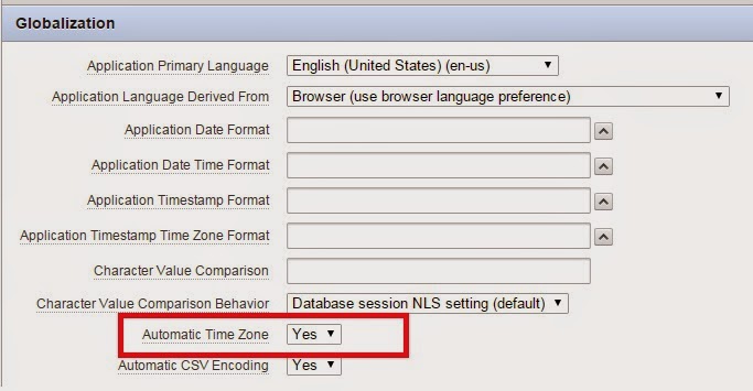 Oracle session timezone setting