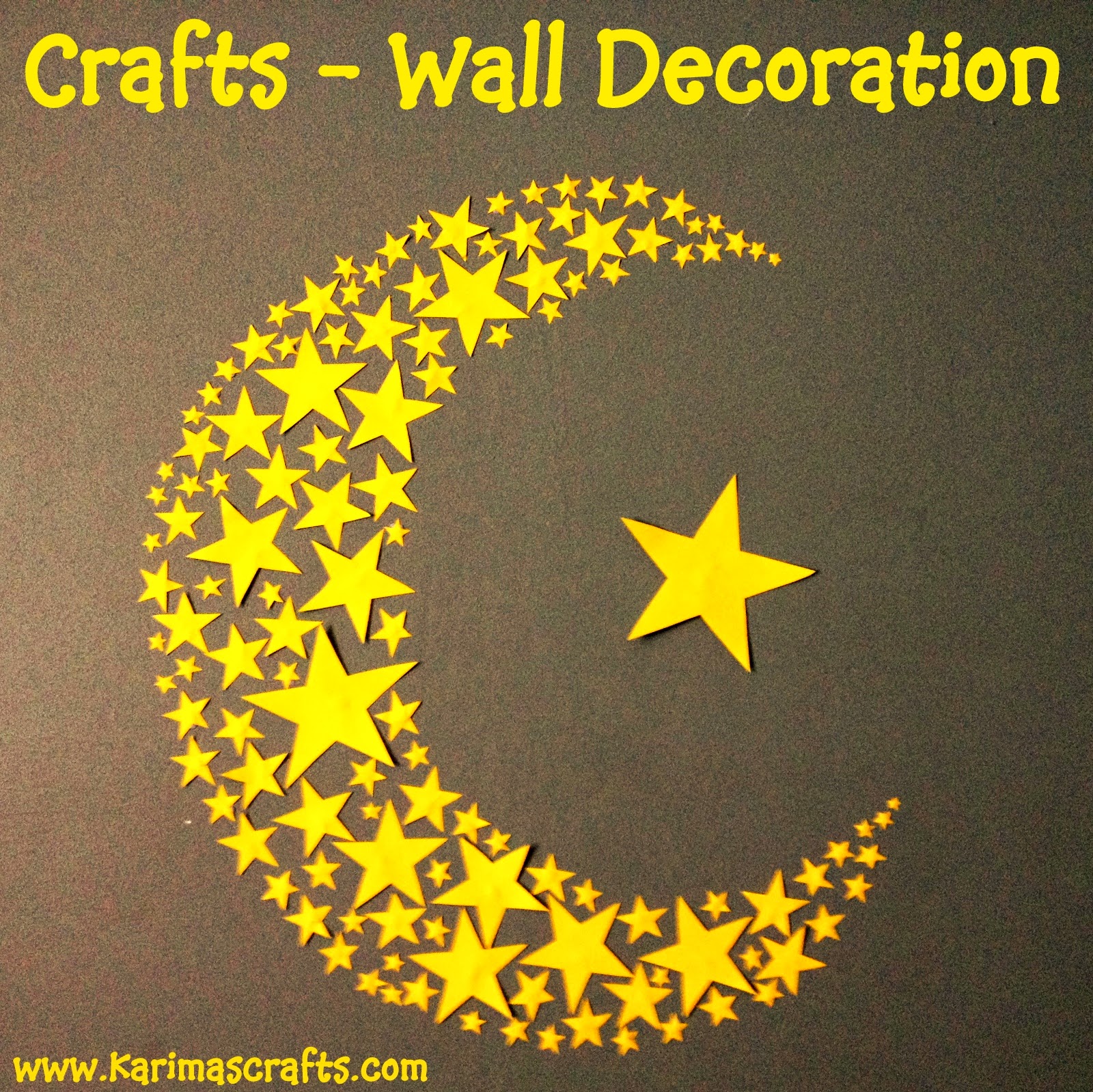 Karima's Crafts: Crescent Moon and Star Wall Art - 30 Days of Ramadan ...