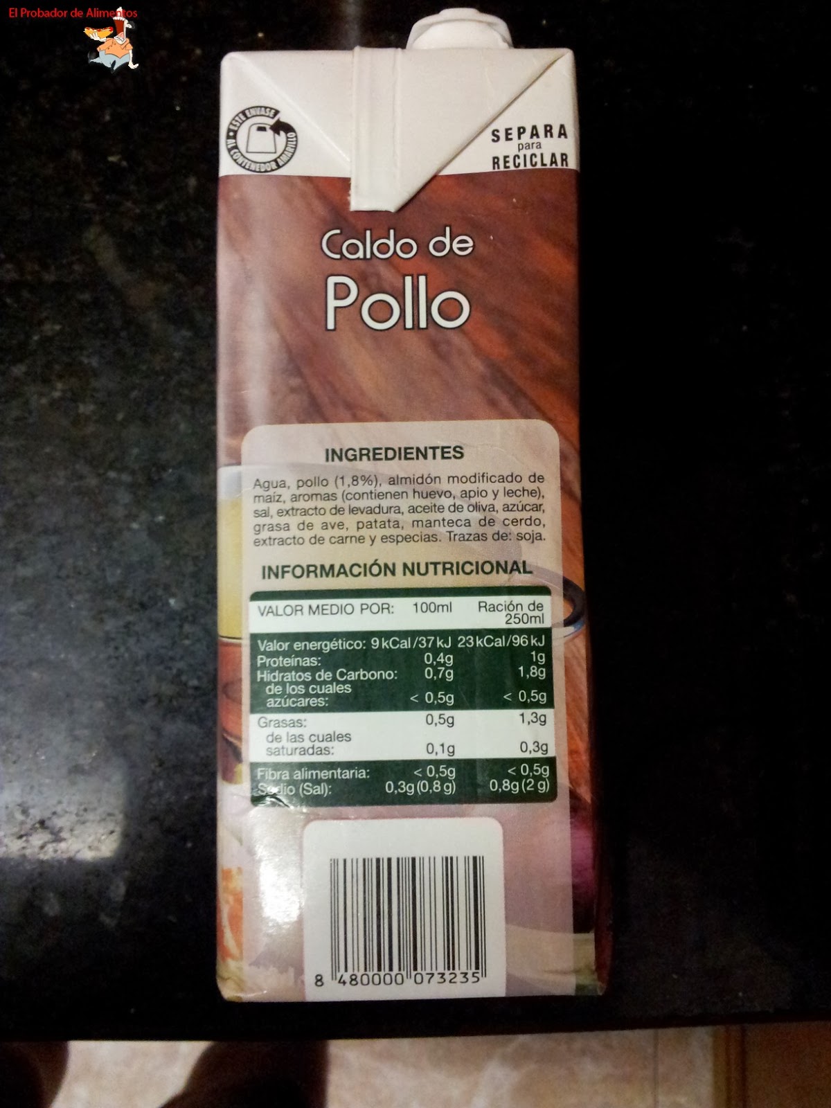 El probador de alimentos Hacendado Caldo de pollo