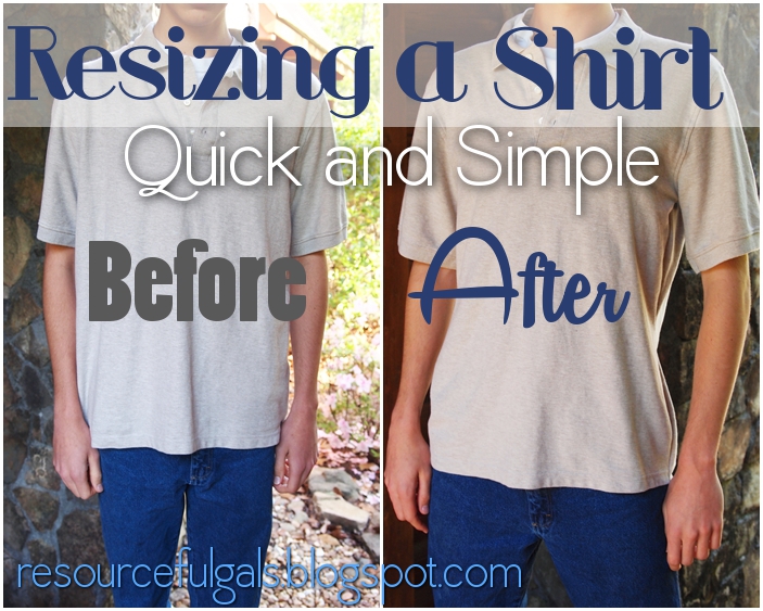 The Resourceful Gals DIY Resizing a Shirt