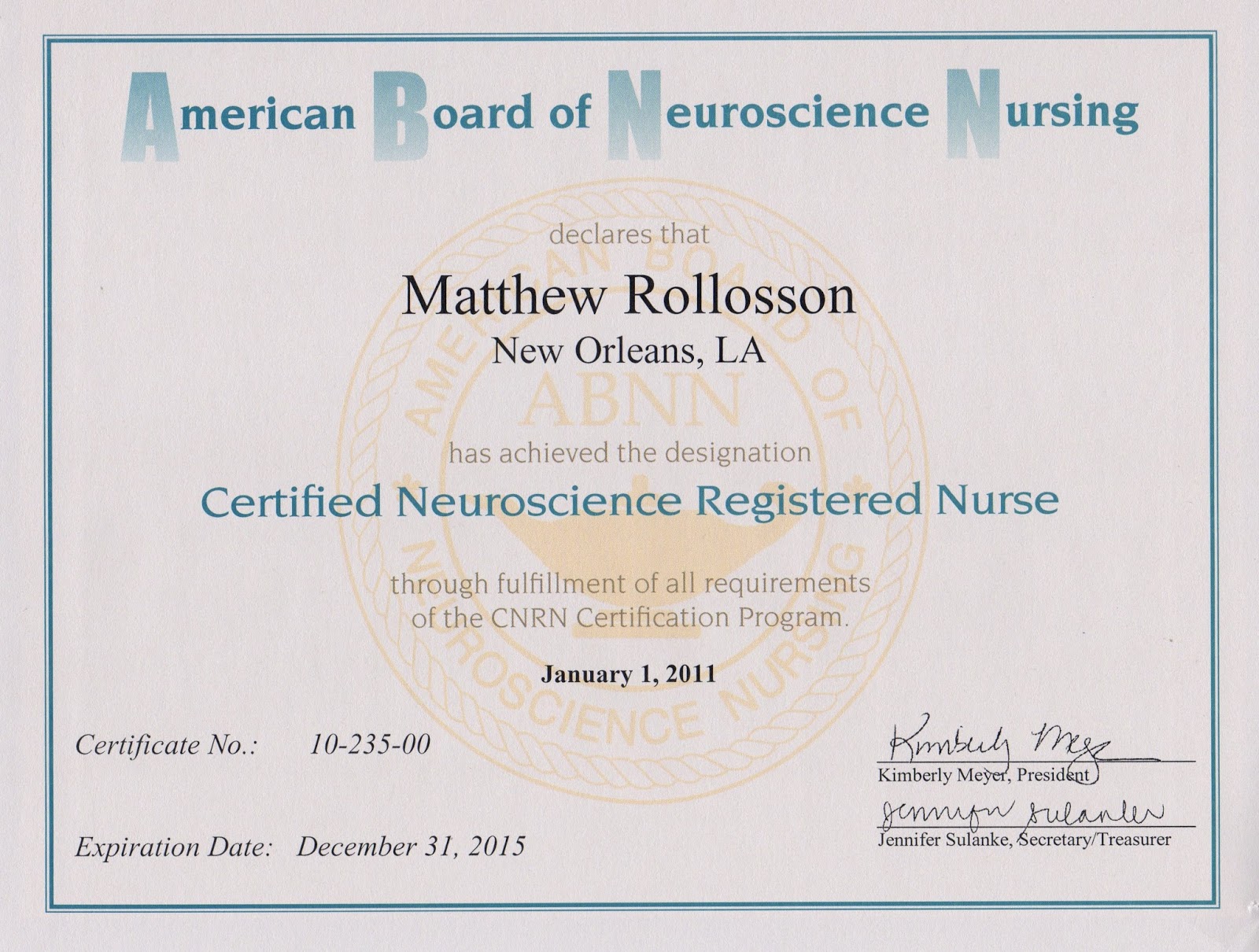 About The Cnrn Credential Abnn Certification