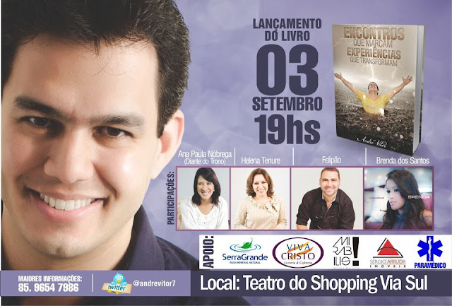 Samuel Vagner lança livro no teatro do Shopping Via Sul