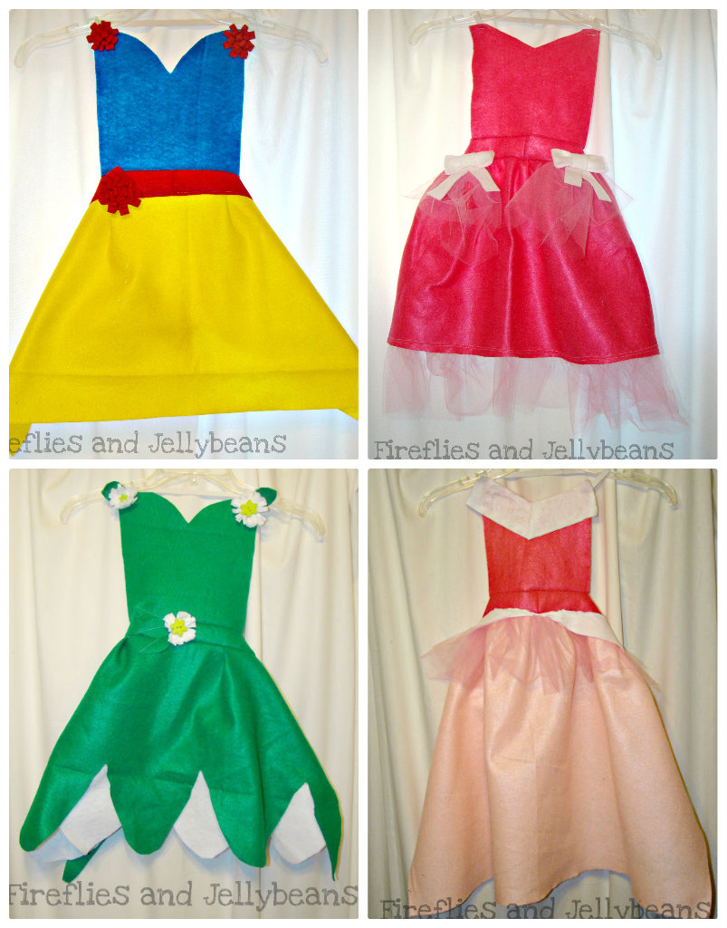 Fireflies and Jellybeans Easy DIY Princess Dressup Aprons Tutorial