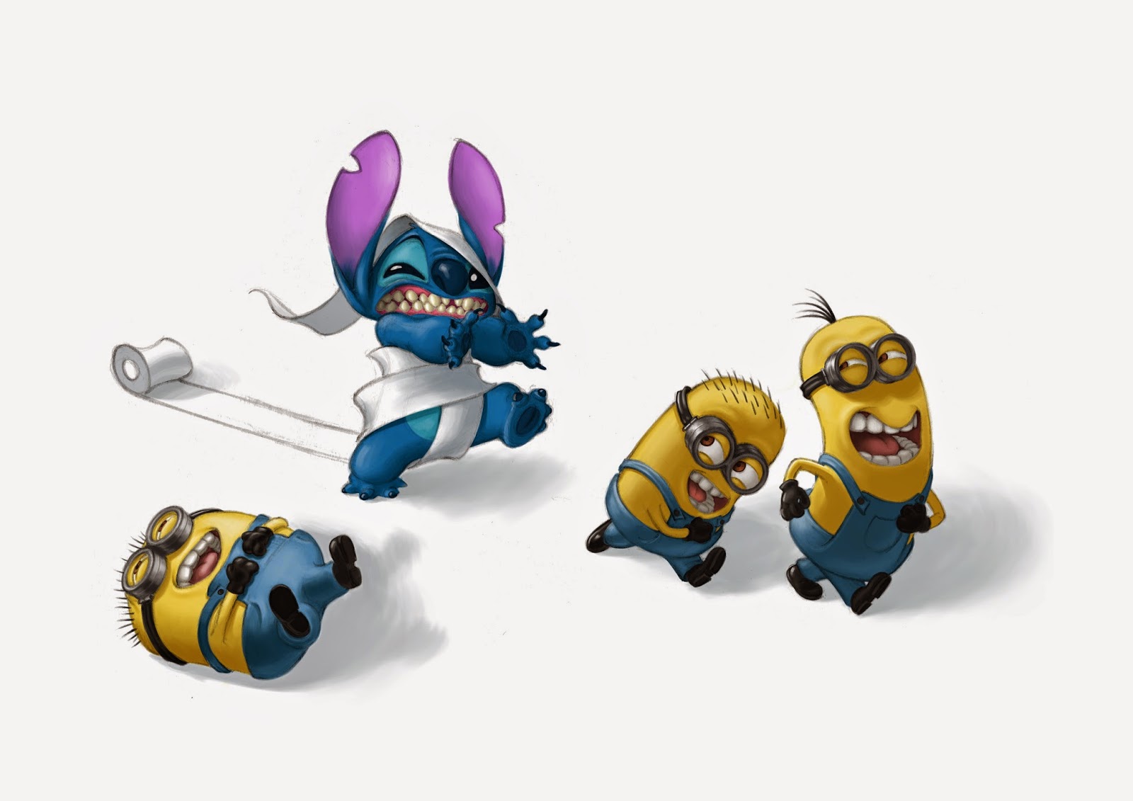Larah Frenay Stitch et les minions