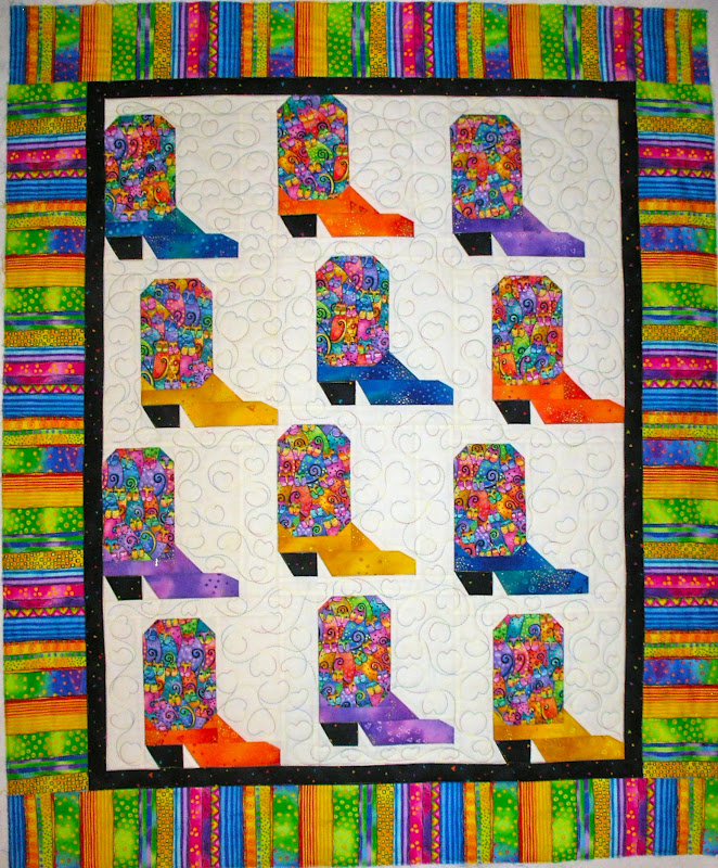 Linda's Quiltmania Cowboy Boot Baby Quilt