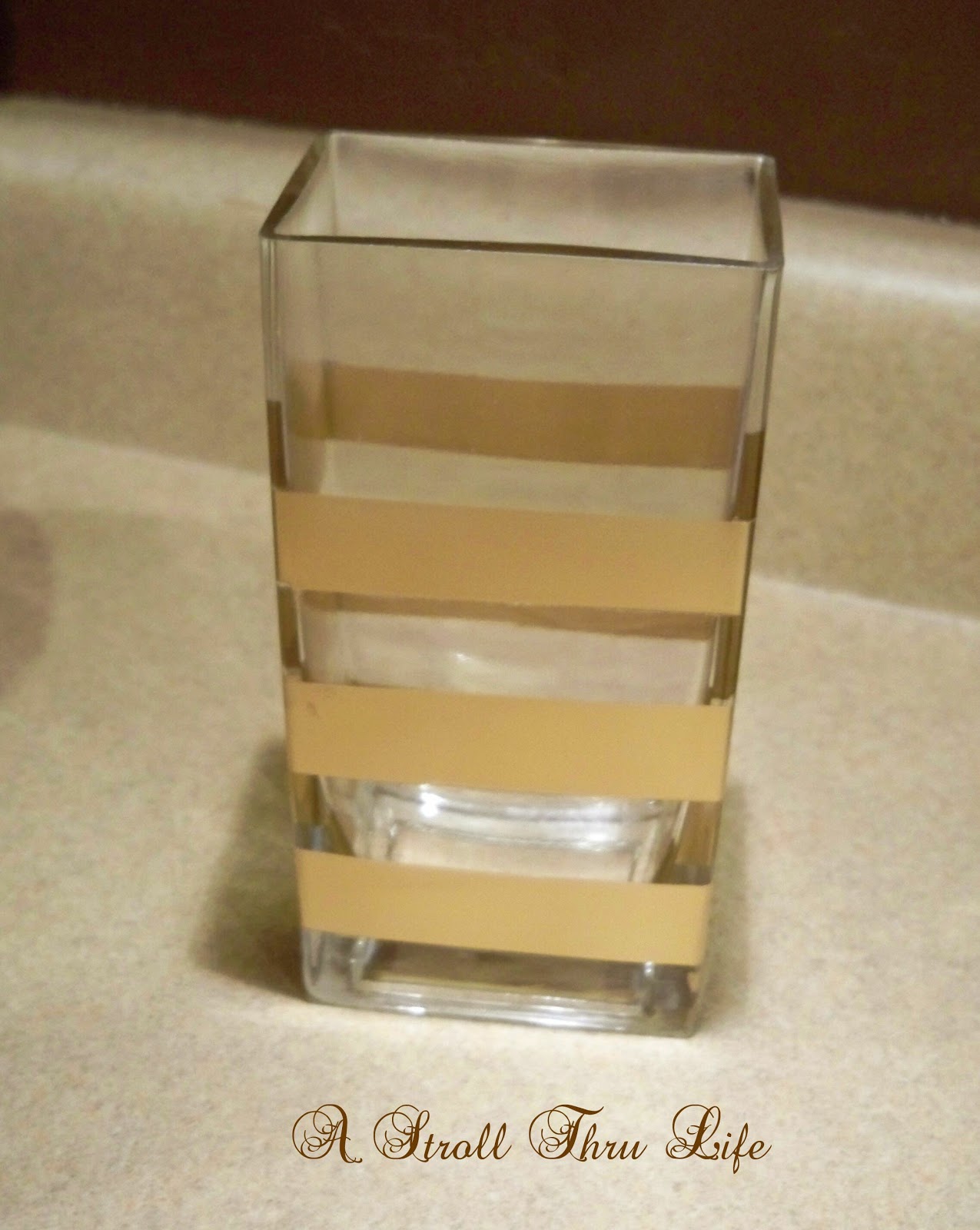 How To Gold Leaf A Glass Vase A Stroll Thru Life