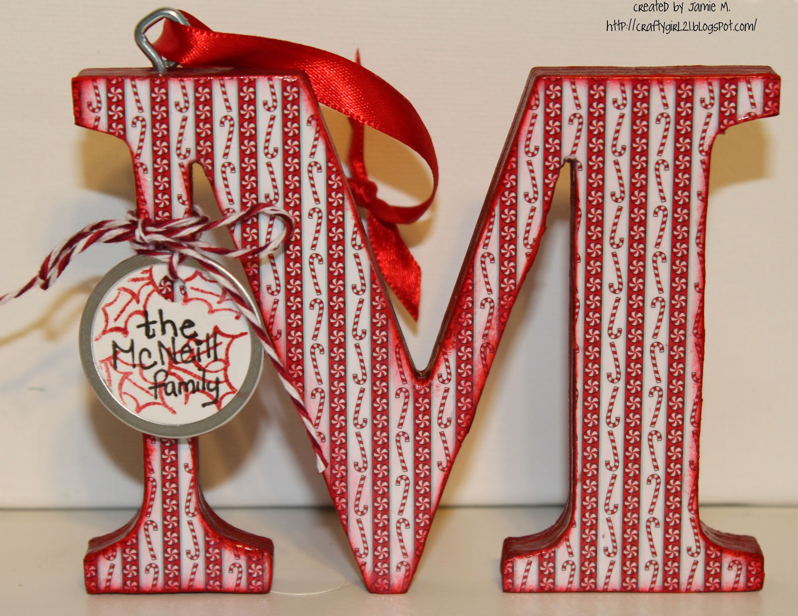 Crafty Girl 21! Letter Ornaments