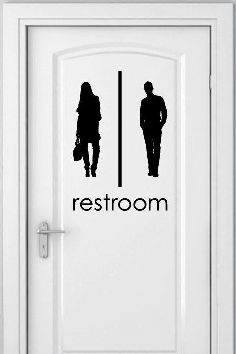 Men and Womens Bathroom Signage Unisex Bathroom Signs