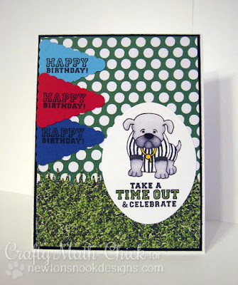 Bulldog Referee Birthday Card by Crafty Math Chick | Touchdown Tails by Newton's Nook Designs