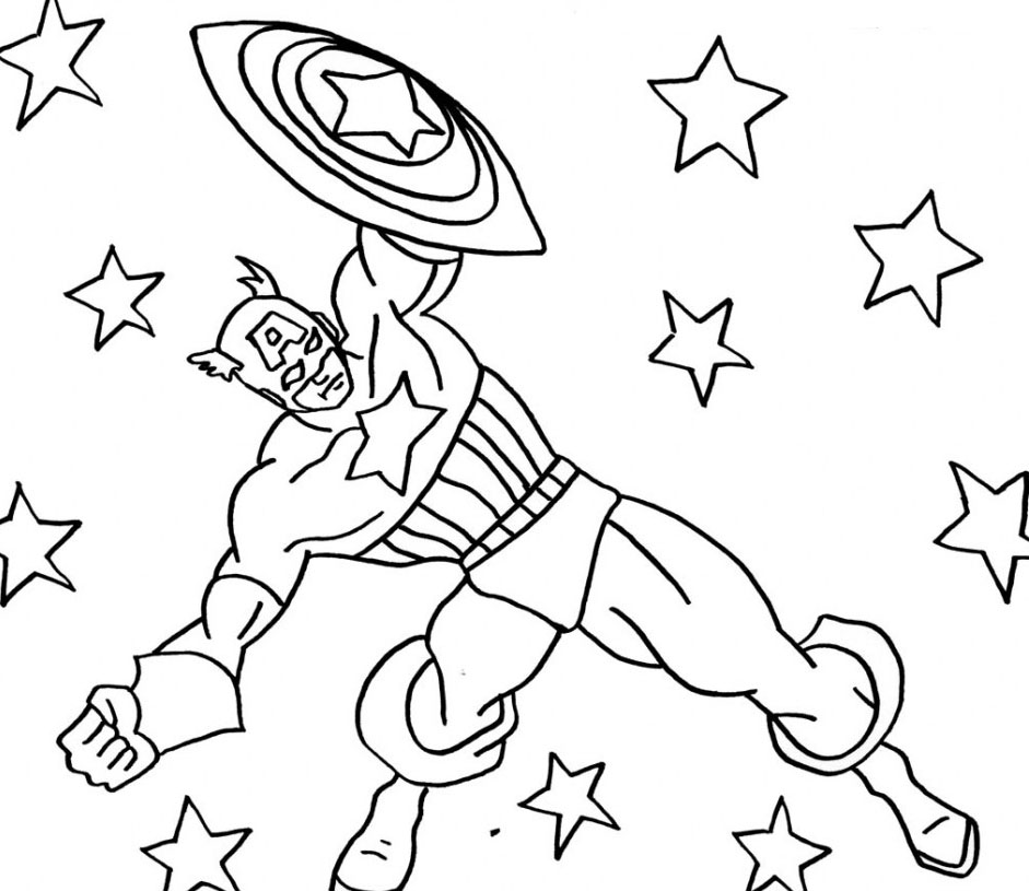 Captain America Printable Coloring Pages Captain America Printable Coloring Pages