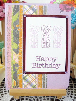 Handmade Card - Happy Birthday Series (1) - Purple