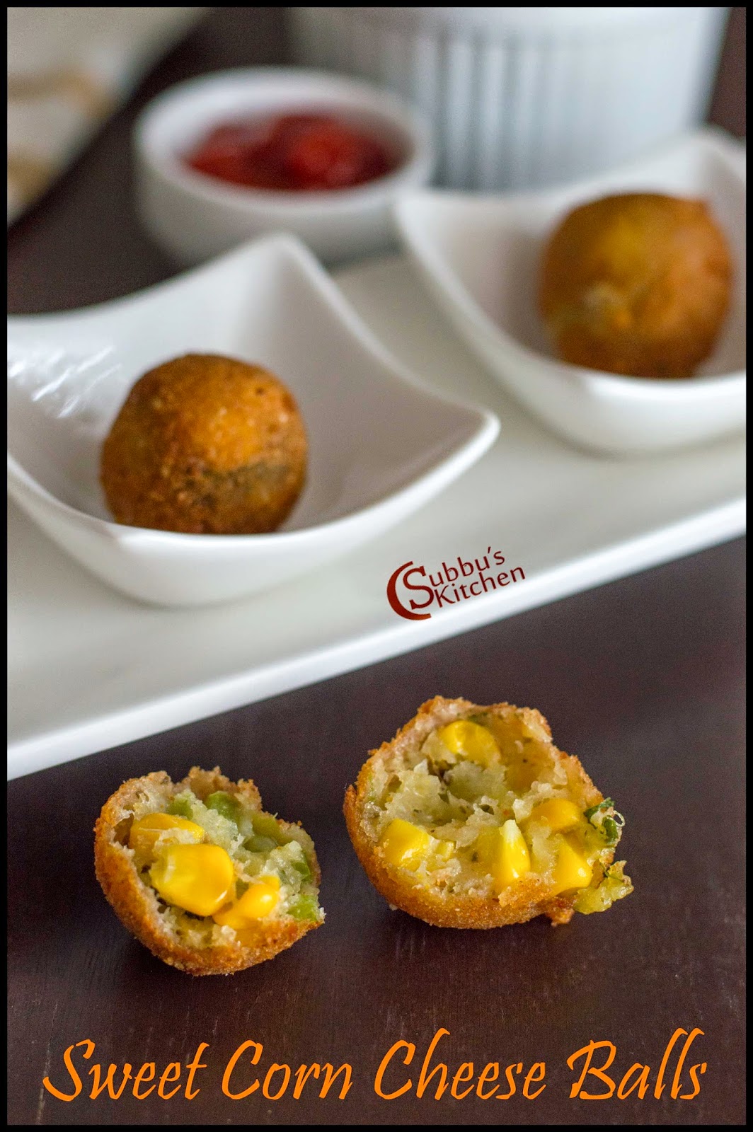 Sweet Corn Cheese Balls Recipe Cheese Corn Balls Recipe Subbus Kitchen