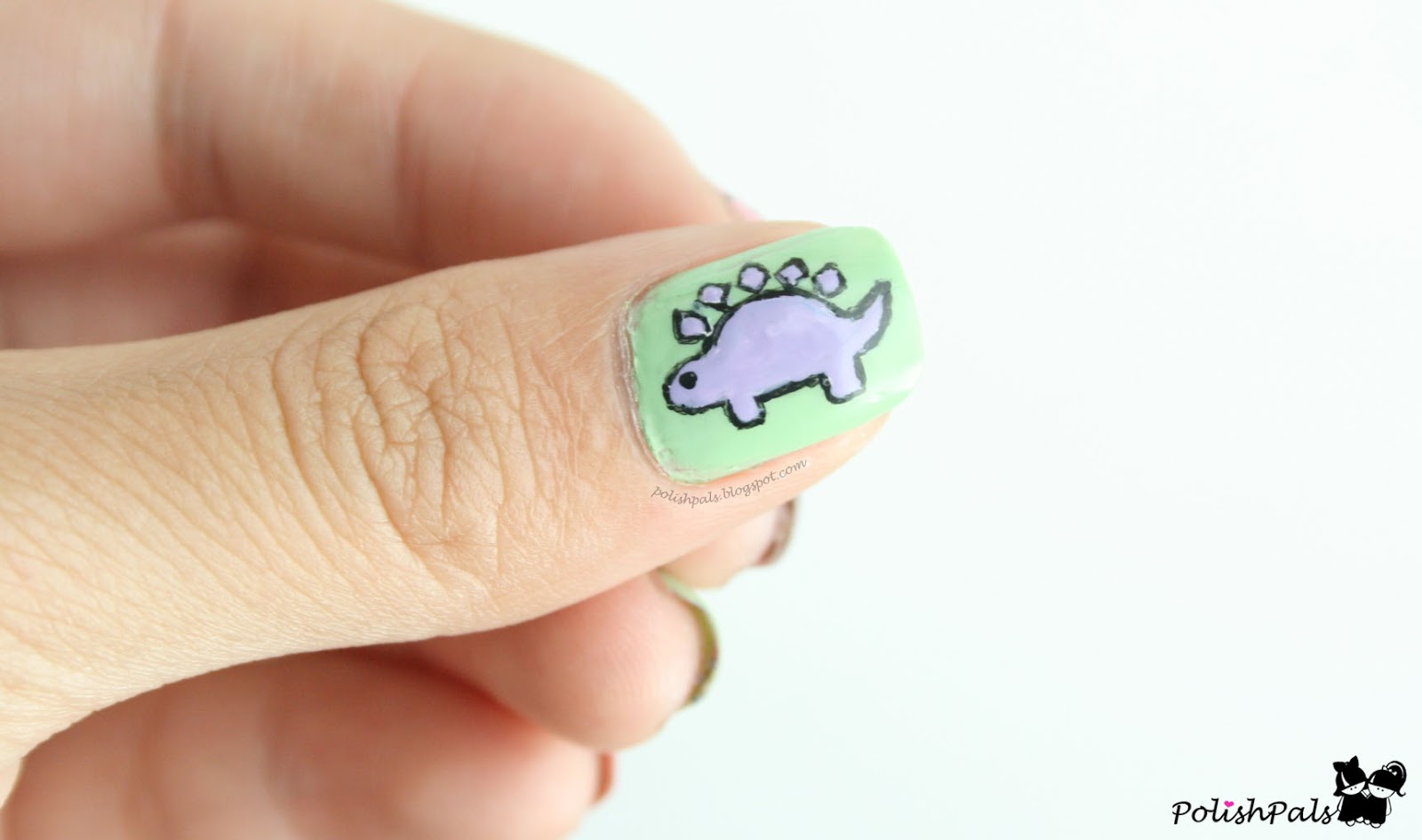 Polish Pals: Pastel Dinosaur Nails
