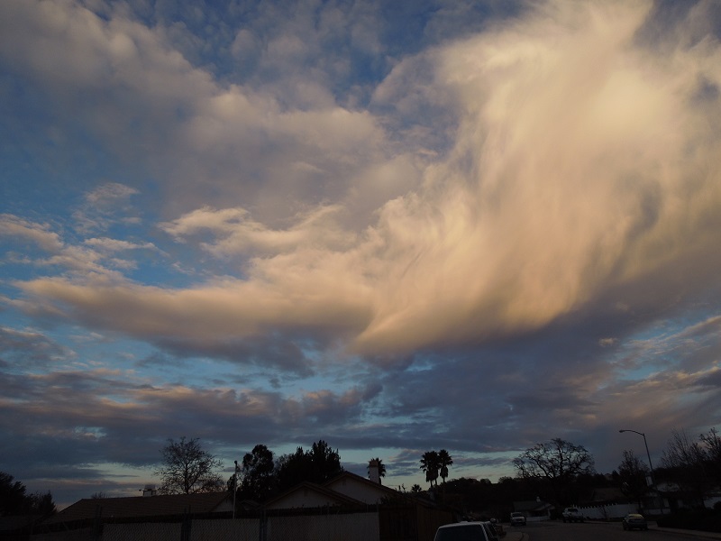 Paso Robles in Photos Hovering Cloud at Sundown Sky Photos January 2