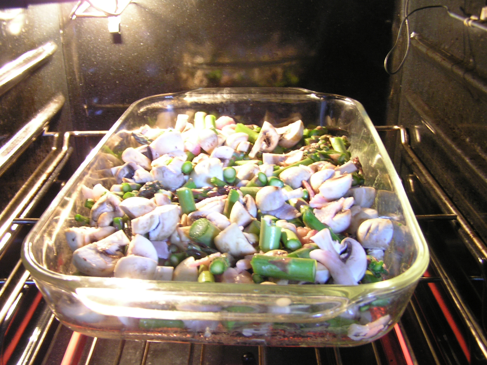 Roasted Asparagus With Mushrooms & Bacon A Life Unprocessed