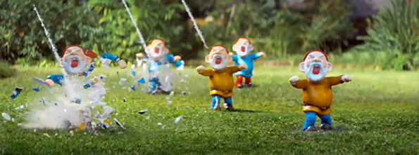 Shooting scene from the Ikea Gnomes advert