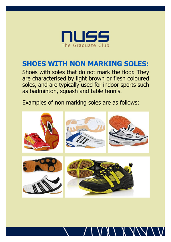NUSS Badminton Section SHOES WITH NON MARKING SOLES