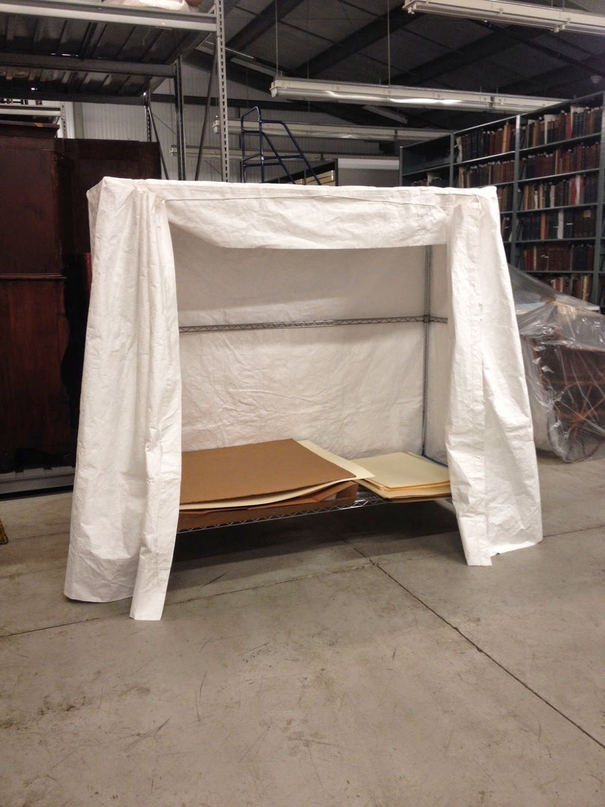 Inside the Conservator's Studio Dust Covers. So many designs, so many