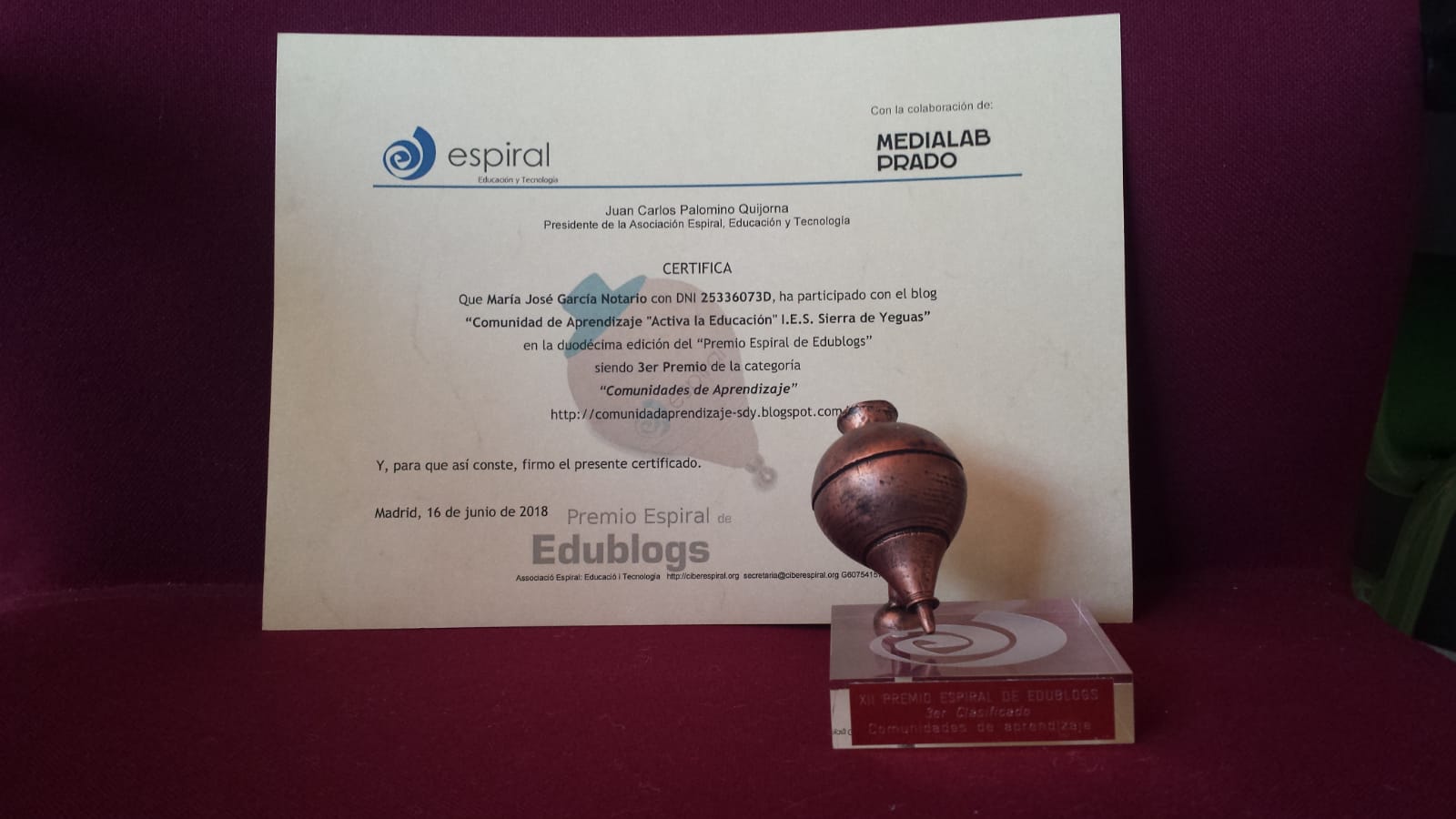 Premio Edublog 2018