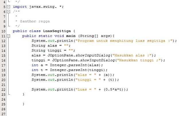 rendi suryadi Algoritma dan program menghitung rumus luas