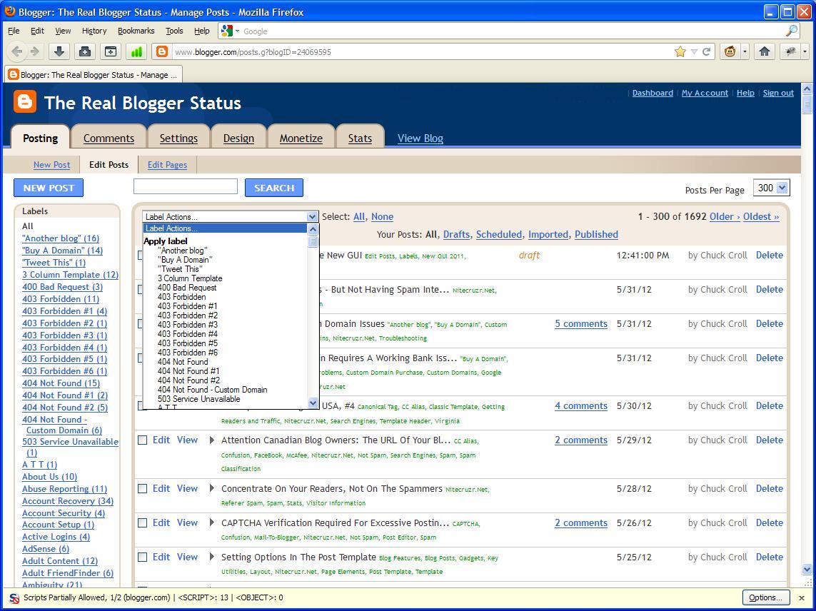 Label Management In The New GUI