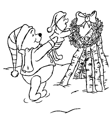 Winnie The Pooh Christmas Coloring Pages 8