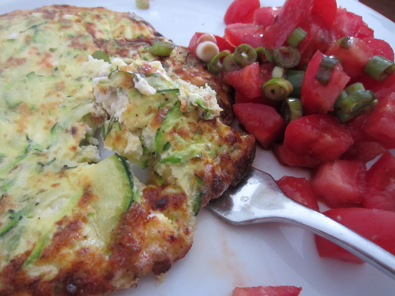 tea with hazel zucchini feta and dill omelette