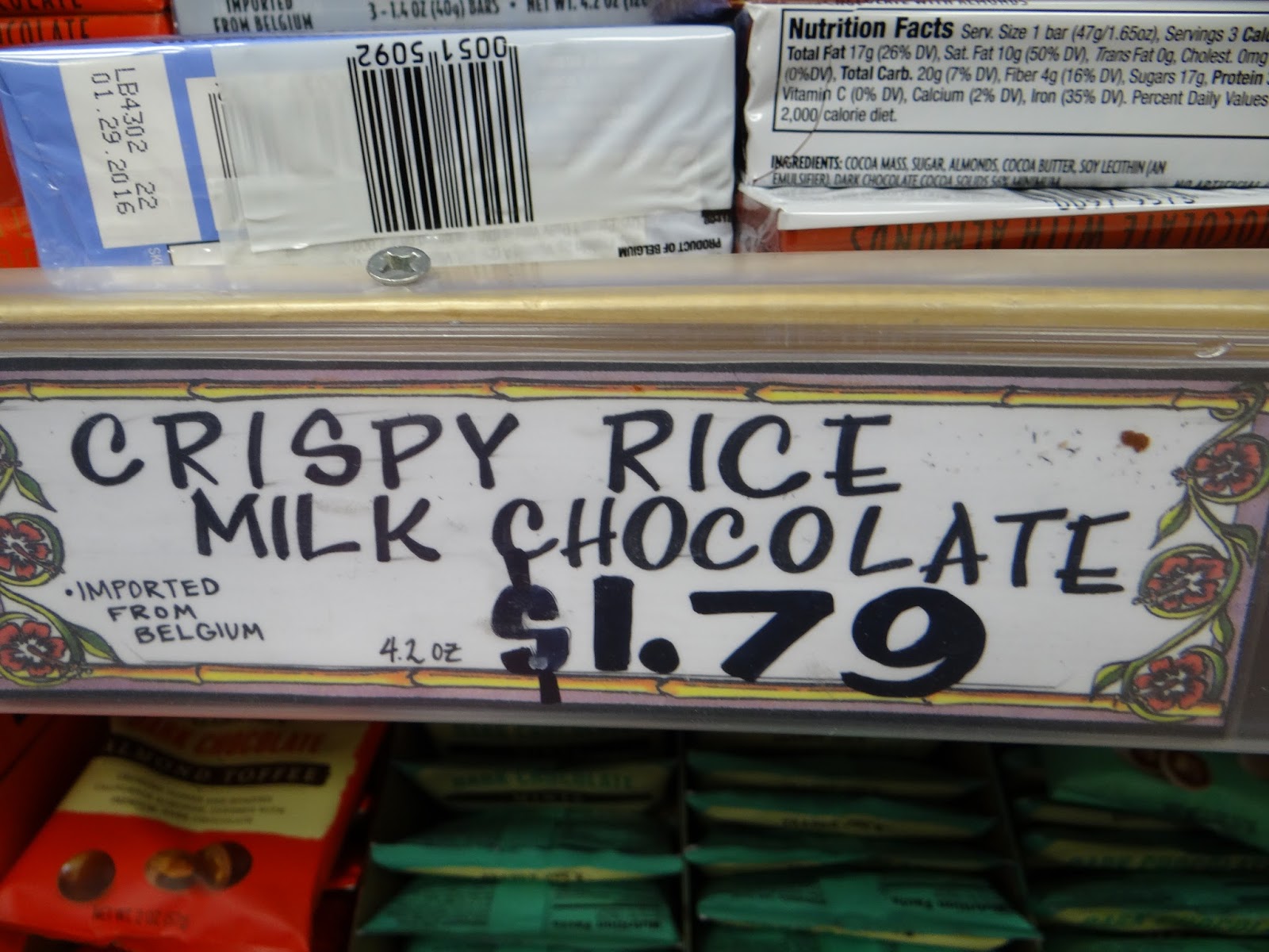 Trader Joe's 365 Day 170 Crispy Rice Milk Chocolate