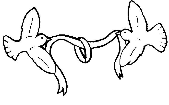 Wedding Coloring Pages - Wedding Love Dove title=
