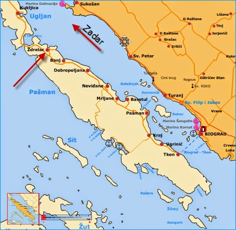 Pašman Karta Otoka | Karta