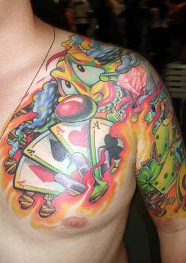 Tattoo poker face