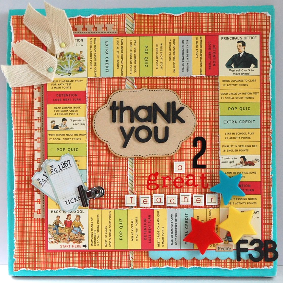 Pasteldaisies Craft Teacher's Day Canvas Art made for Aidan