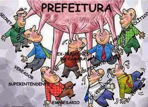 Crônica Dominical 22/06/2014 - Que partido ou grupo político comanda Barretos atualmente - Gravura que circula na internet - Mamando nas tetas-da-prefeitura