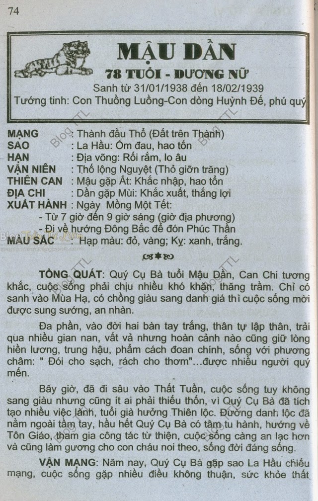 XEM TỬ VI TUỔI MẬU DẦN 1938 NĂM 2015 Ất mùi