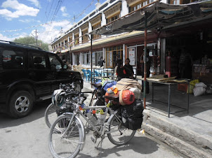 The Bicycles of Ryan and Eirika at Nimo village Where they stopped for lunch.