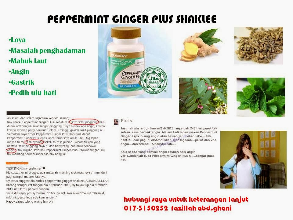 Peppermint Ginger Plus pilihan terbaik untuk anda. Tips Suri Hebat