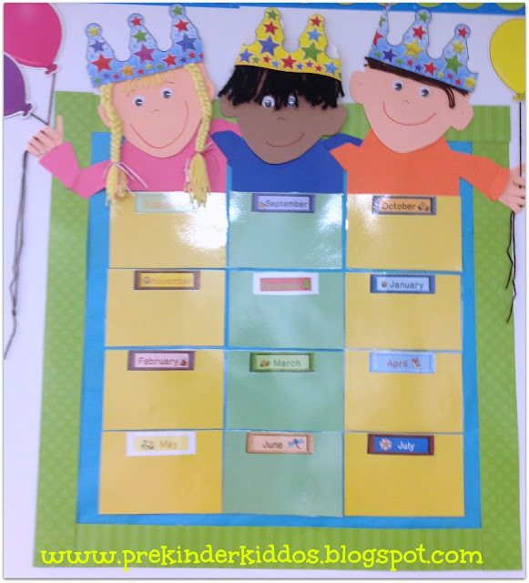 Birthday Chart For Pre Primary