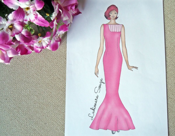 Desenho croqui vestido desenhos de moda
