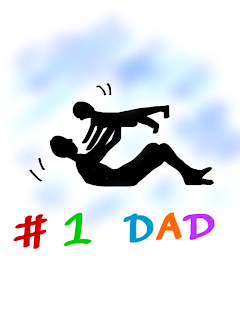 Father and Child Cartoon For Father's Day