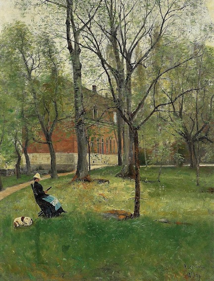 Olof Hermelin. Woman in a Garden, 1889