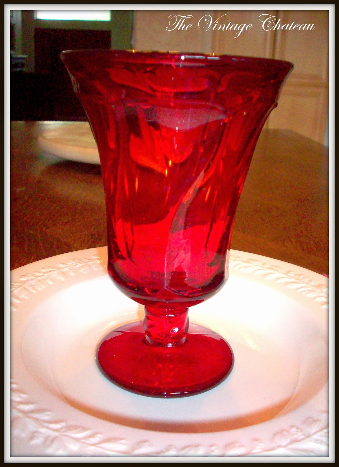 The Vintage Chateau Fostoria Jamestown Ruby Red
