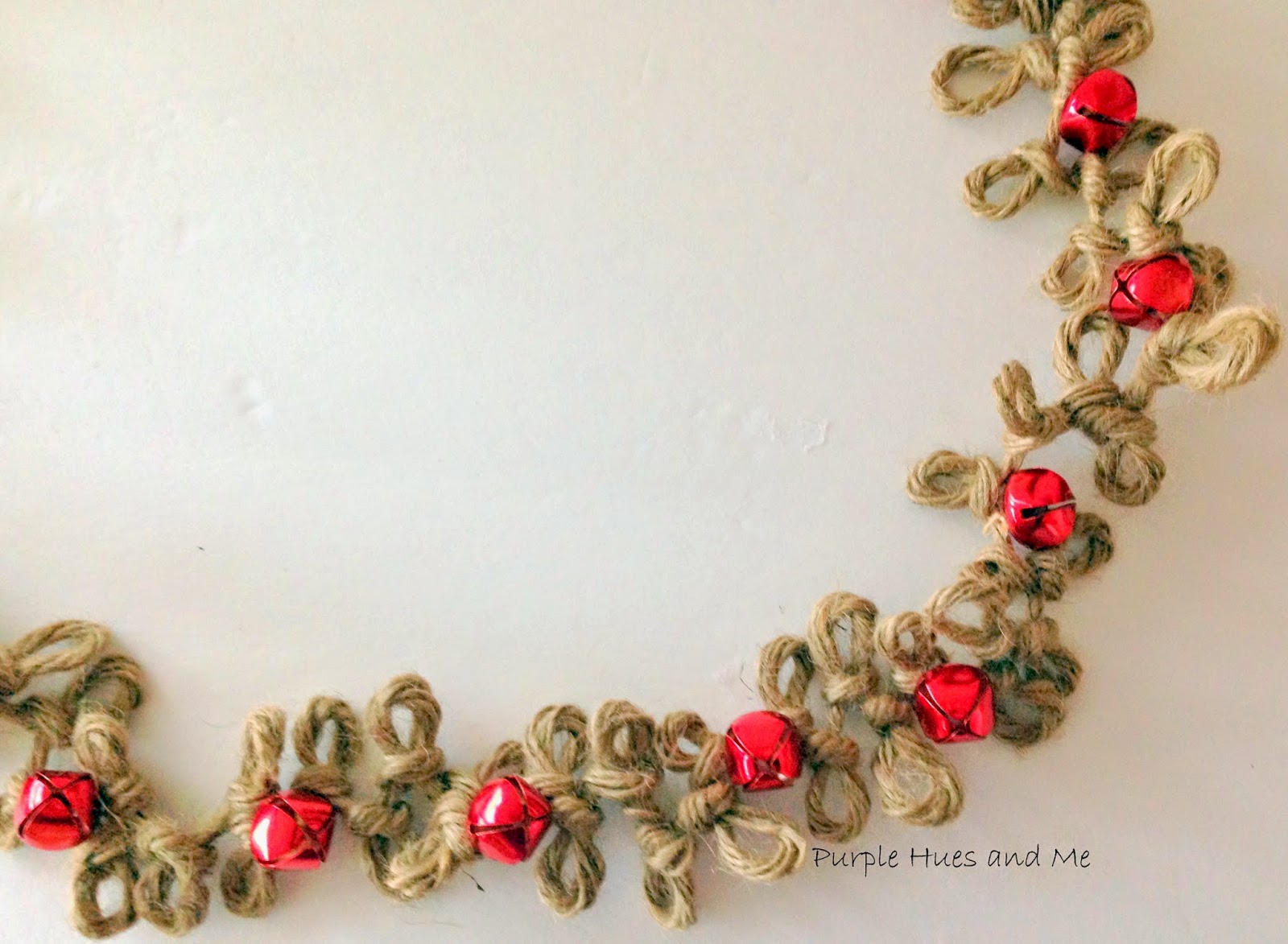 Purple Hues and Me Loopy Jute Twine Garland With Bells