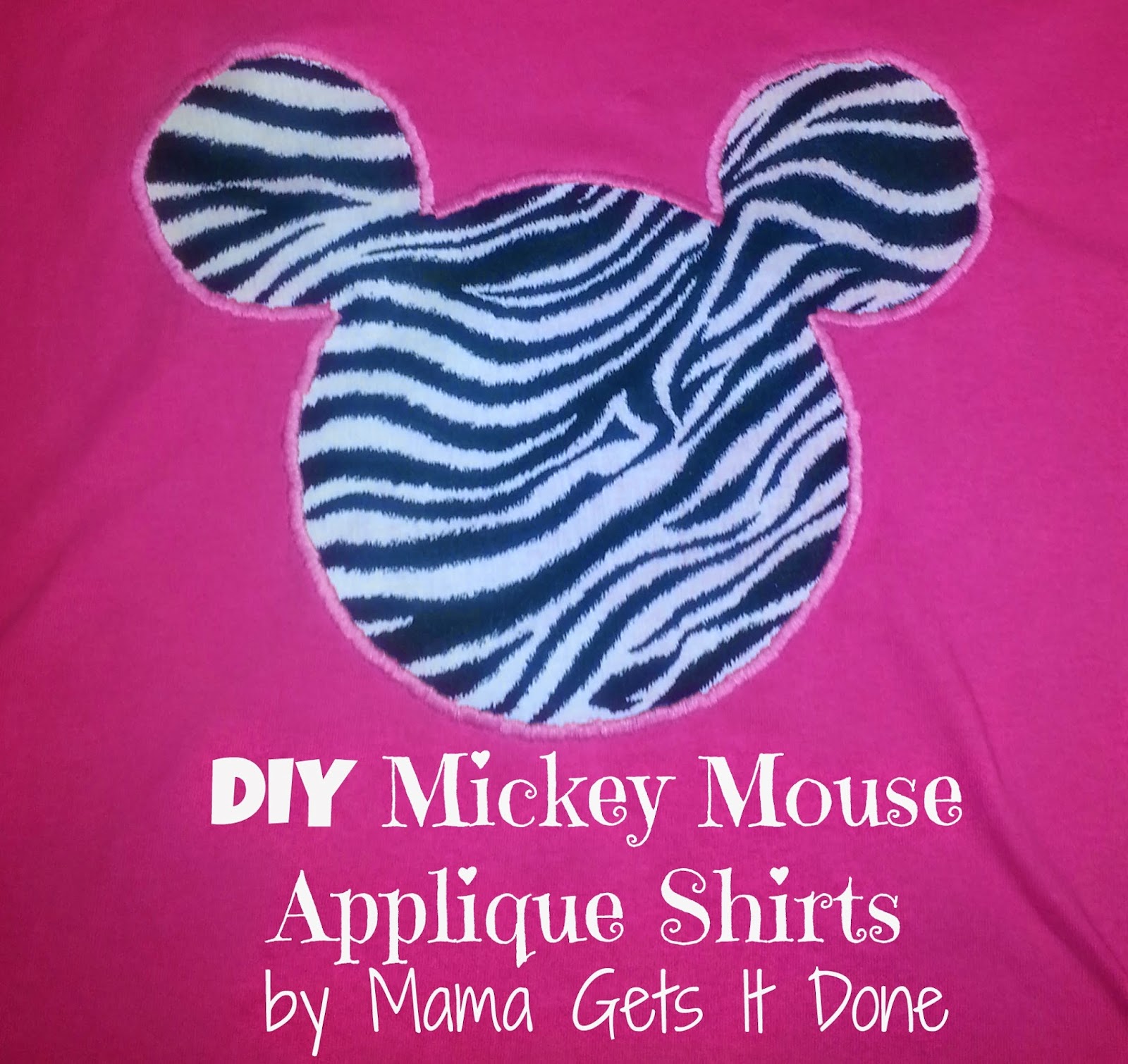 Mama Gets It Done DIY Mickey Mouse Applique Shirts