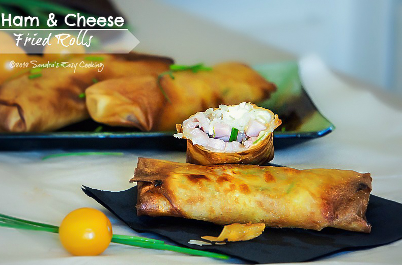 Ham and Cheese Fried Rolls SANDRA'S EASY COOKING