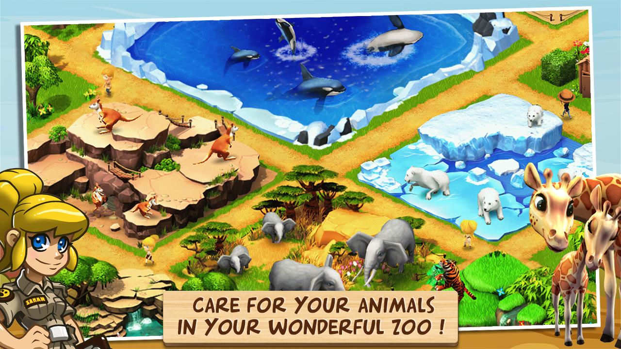 Wonder Zoo Animal rescue Xây dựng khu bảo tồn động vật trên android