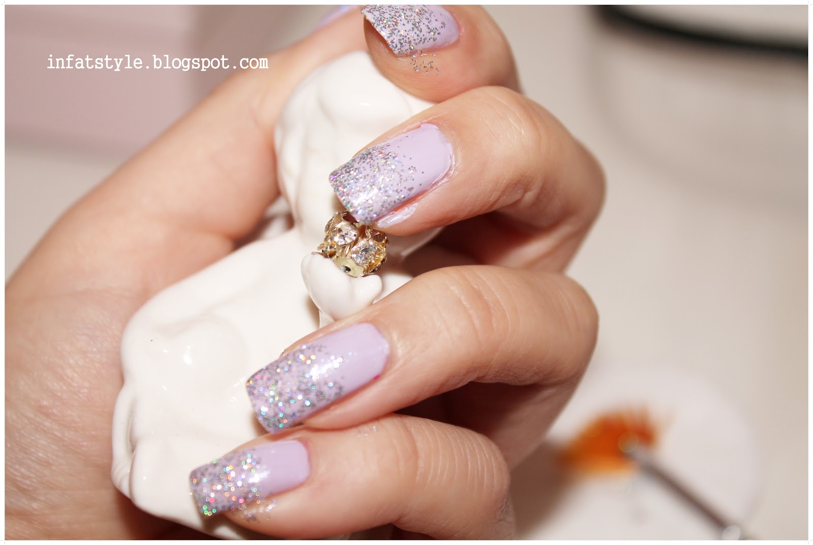 Nail Tutorial Ombre Glitzer Nails In Fat Style
