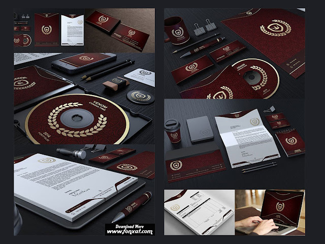 Gold And Red Corporate Identity 100486